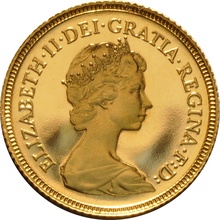 1983 Gold Half Sovereign Elizabeth II Decimal Head - Proof no box