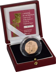 2003 Proof 50p Gold Coin Womens Social and Political Union Boxed
