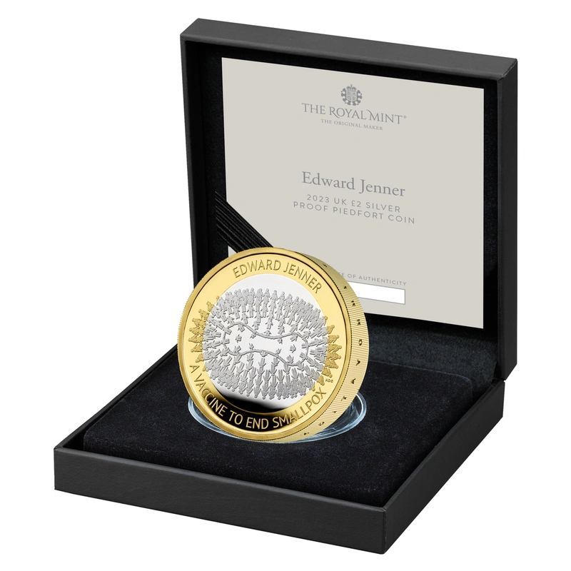 2023 £2 Proof Edward Jenner Silver Coin Boxed