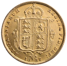 Half Sovereign Victoria Jubilee Head Shield Back