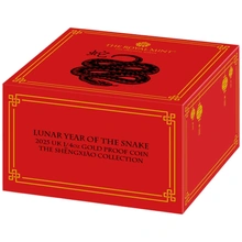 2025 Royal Mint 1/4oz Year of the Snake Proof Gold Coin Boxed