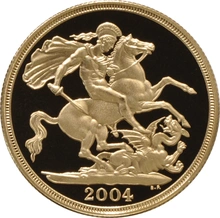 2004 £2 Proof Gold Coin (Double Sovereign) no box or cert