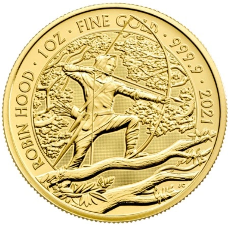 2021 Robin Hood Gold Coin Myths & Legends 1oz PCGS MS69