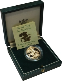 1988 £2 Two Pound Double Sovereign Proof Gold Coin Boxed