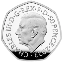 2023 25th Anniversary of Harry Potter - Dumbledore Fifty Pence Proof Silver Coin Boxed