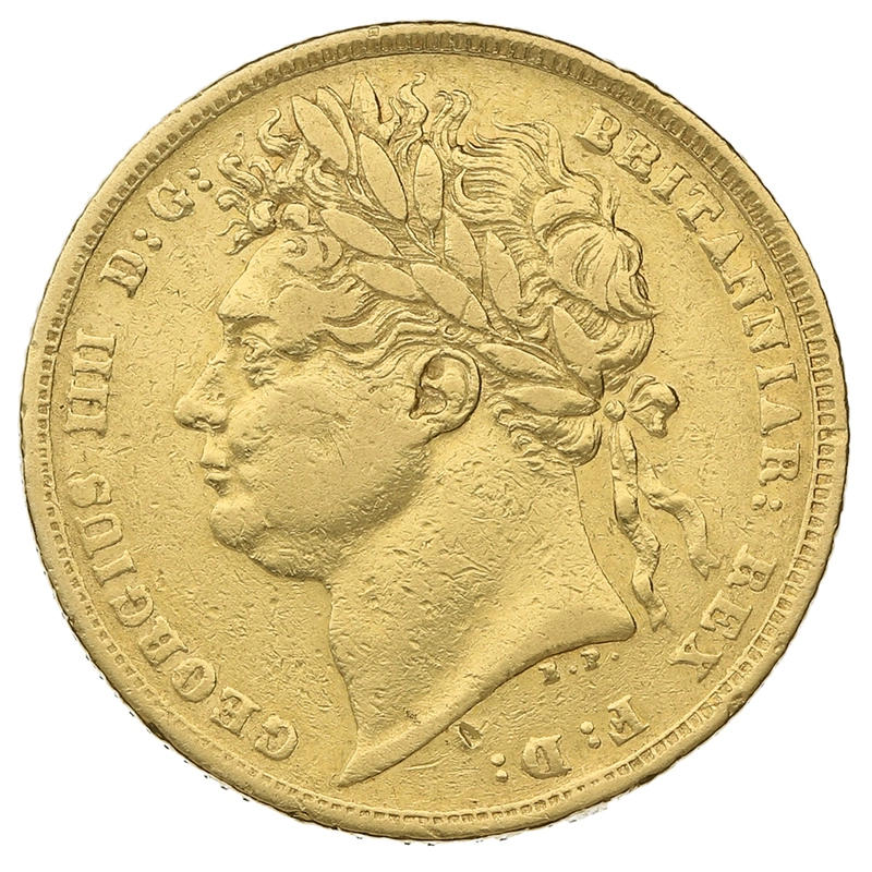 1822 Gold Sovereign - George IV Laureate Head