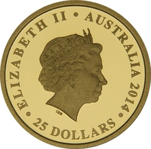 2014 1/4oz Australian Kangaroo Gold Nugget Coin Boxed