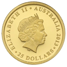 Perth Mint 2013 60th Anniv. of the Coronation of QEII 1/4oz Gold Proof Coin Boxed