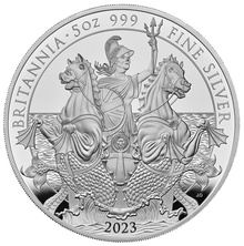 2023 Britannia 5oz Silver Proof Coin Boxed