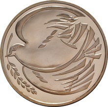 1995 Two Pound Proof Gold Coin: Peace Dove WWII