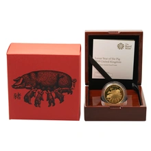 2019 Royal Mint 1oz Year of the Pig Proof Gold Coin Boxed