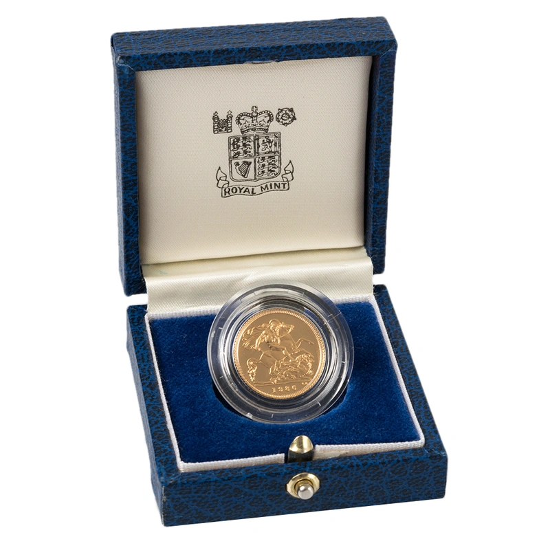 1986 Proof Gold Half Sovereign Boxed