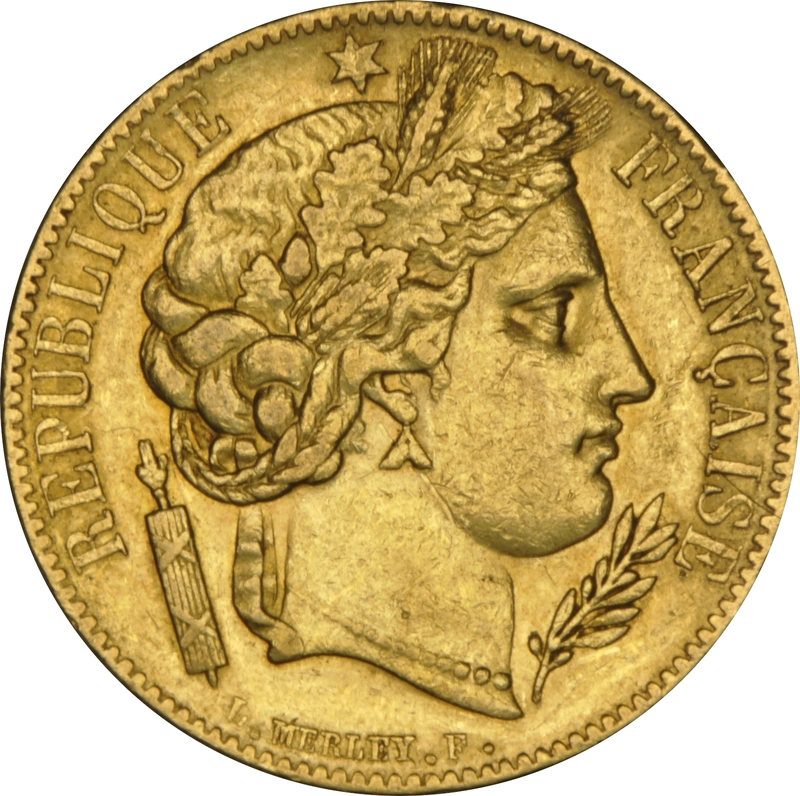 1849 20 French Francs - Ceres - A NGC AU53