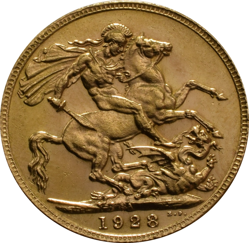 1928 Gold Sovereign Coin George V SA