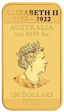 2023 1oz Dragon Rectangular Gold Bar (Coin)