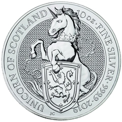 2019 10oz Unicorn of Scotland Silver Coin Queen's Beasts