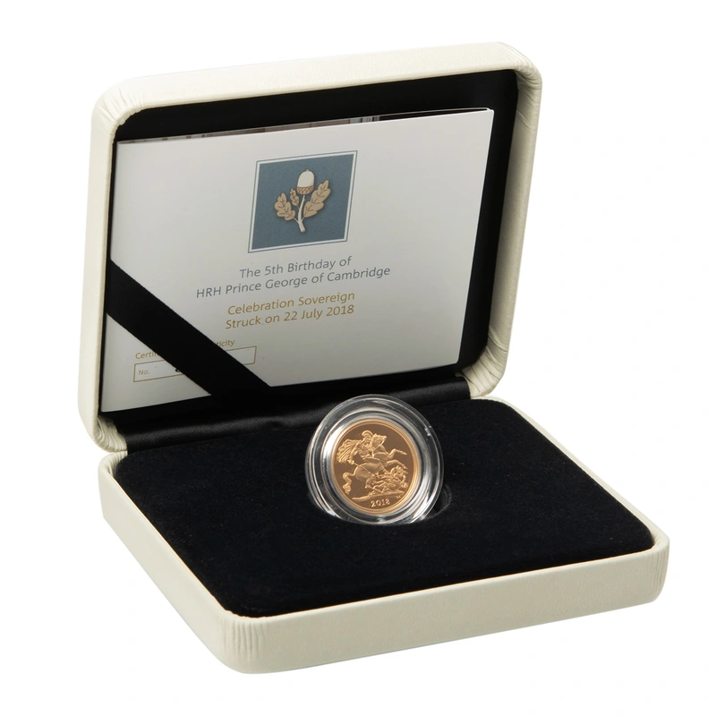 2018 Gold Sovereign 5th Birthday of Prince George SOTD Boxed