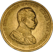20 Mark German - Willhelm II 1913-1915