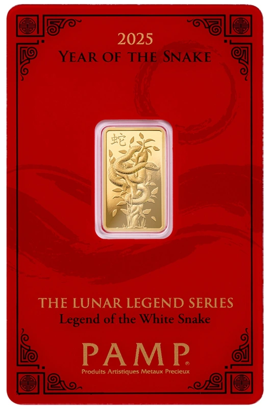 5g Gold Bar 2025 Year of the Snake PAMP