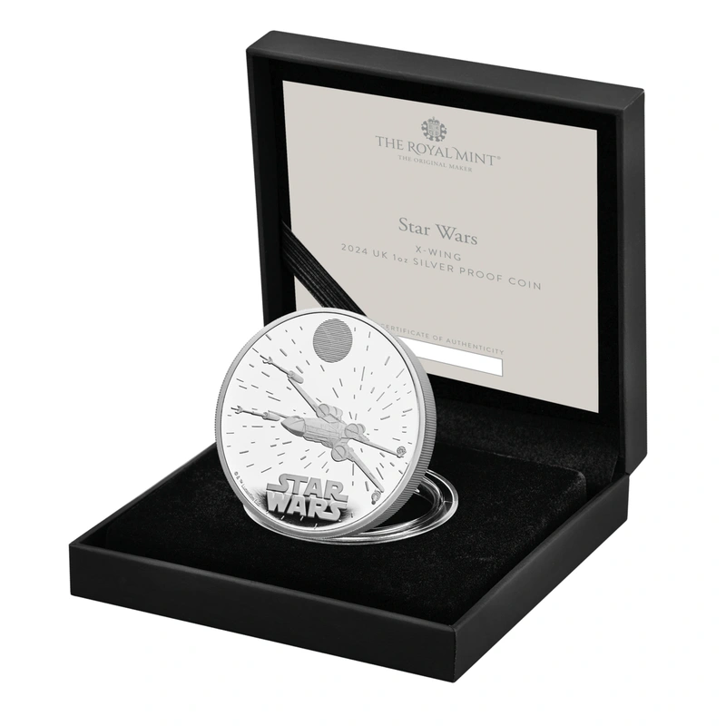 2024 Proof 1oz Star Wars Silver Coin X-Wing Boxed