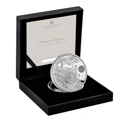 2022 Proof 1oz 25th Anniversary of Harry Potter Silver Coin Hogwarts Express Boxed