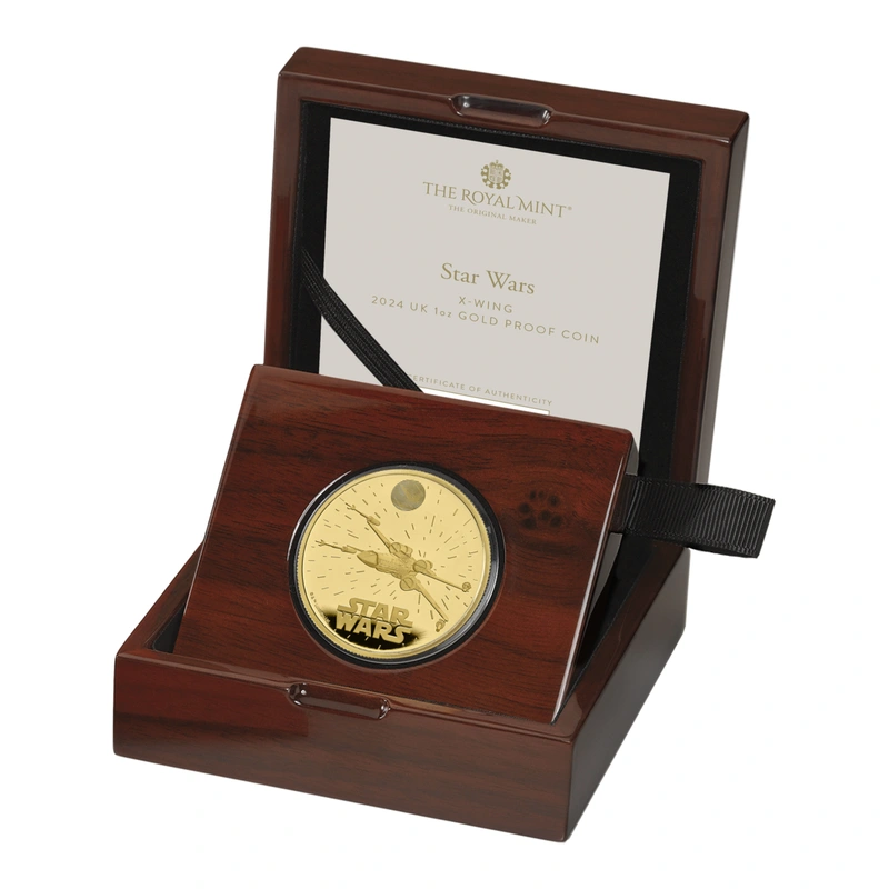 2024 Proof 1oz Gold Coin Star Wars X-Wing Boxed