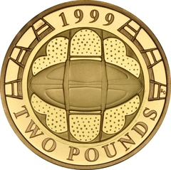 1999 Proof £2 Coin Gold Double Sovereign Rugby World Cup