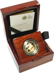 2016 Proof Gold Sovereign Butler Effigy Boxed