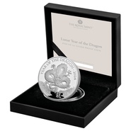 2024 Royal Mint 1oz Year of the Dragon Proof Silver Coin Boxed