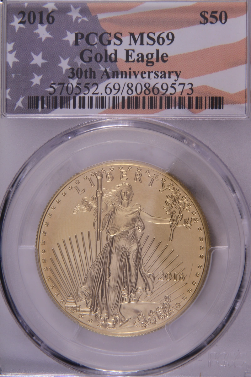 2016 1oz American Eagle Gold Coin PCGS MS69