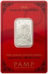 10g Silver Bar 2026 Year of the Horse PAMP