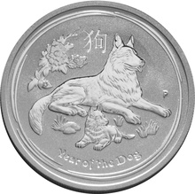 1/2oz Perth Mint Silver Year of the Dog 2018