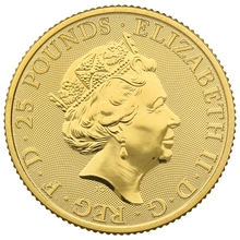 2020 1/4oz White Lion of Mortimer, Queen's Beast Gold Coin