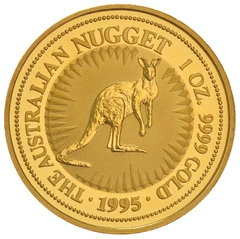 1995 Australian Kangaroo Gold Nugget Coin 1oz