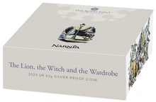 2023 The Lion, The Witch and The Wardrobe Fifty Pence Proof Silver Coin Boxed