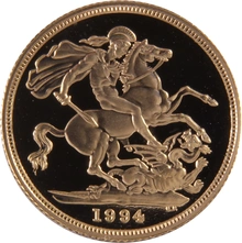 1994 Gold Proof Sovereign NGC PF70