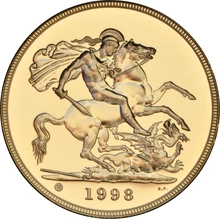 1998 Gold £5 Coin Brilliant Uncirculated Boxed
