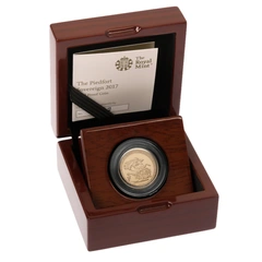 2017 Proof Piedfort Gold Sovereign Elizabeth II 5th Head Boxed
