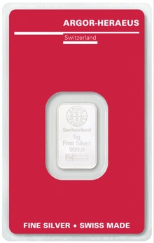 Argor-Heraeus 5 Gram Silver Bar