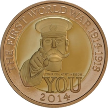 2014 £2 Two Pound Proof Gold Coin 100th Anniversary WWI Outbreak Boxed