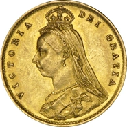 Half Sovereign Victoria Jubilee Head 1887 - 1893