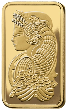 100g Gold Bar PAMP Lady Fortuna Minted