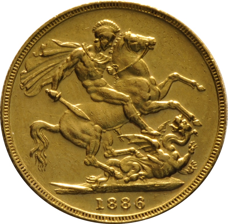 1886 Gold Sovereign - Victoria Young Head - M