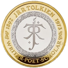 2023 - JRR Tolkien Silver £2 Piedfort Proof Coin Boxed