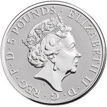 2020 2oz White Lion of Mortimer Silver Coin Queen's Beasts