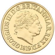 1819 Gold Proof Sovereign - George III - restrike