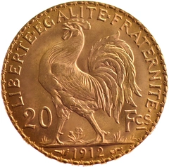 20 French Francs Gold Coin Marianne Rooster