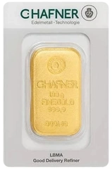 100g Gold Bar C. Hafner Cast