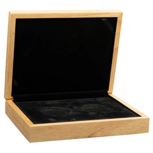 Large Oak Gift Box - 2 x 1oz Silver Coins 39mm