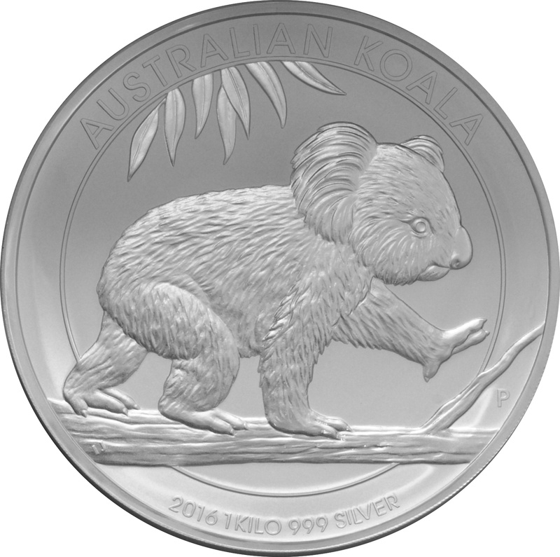 2016 1kg Silver Australian Koala